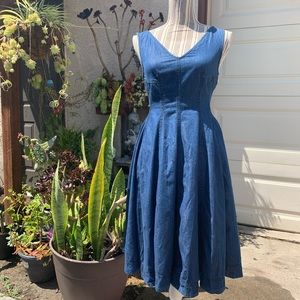 SOLD Denim A-line Flare Dress